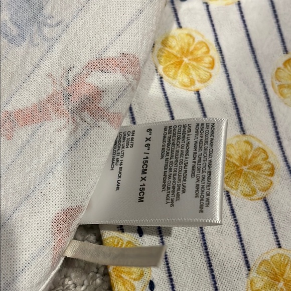 Anthropologie Nautical Kitchen Linens - Blue, Red, yellow Cocktail Napkins bake - Picture 3 of 6